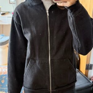 Los Angeles Apparel Black Zip-Up Sweater